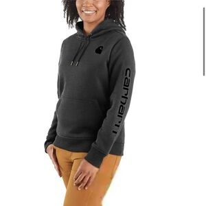 Carhartt Women's Dark Gray Graphic Hoodie